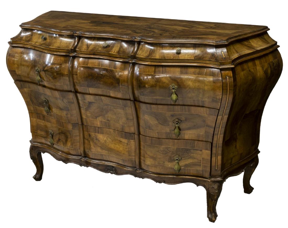 VENETIAN PATCHWORK BOMBE COMMODE (1 of 3)