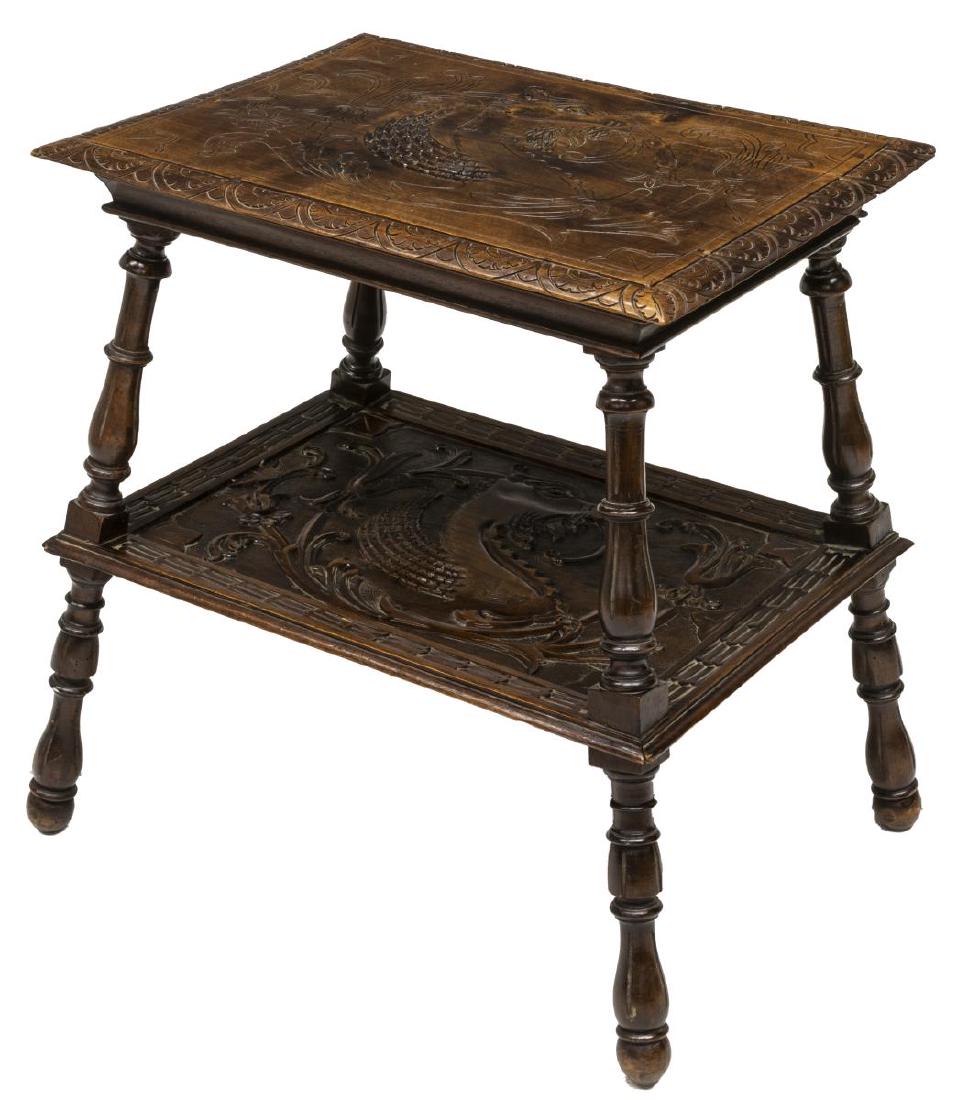 ITALIAN LOUIS PHILIPPE CARVED WALNUT SIDE TABLE (1 of 3)