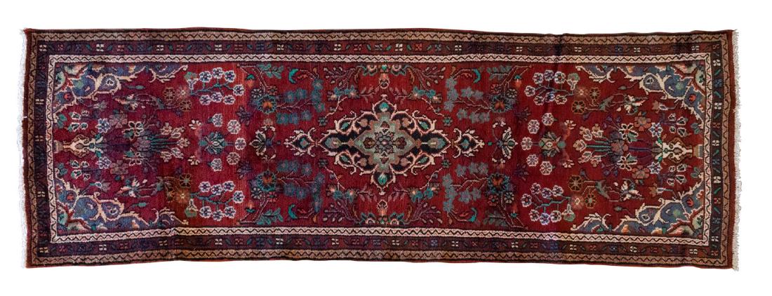 HAND-TIED WOOL PERSIAN SARUQ RUNNER, 9'11" X 3'3" (1 of 2)