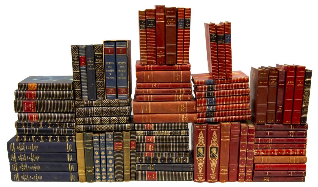 (81) FRENCH HARDCOVER LIBRARY SHELF BOOKS (1 of 3)