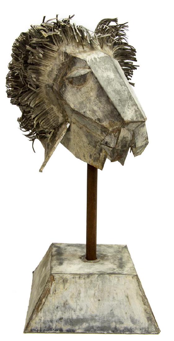 SCARCE SERGIO BUSTAMANTE STEEL LION HEAD (1 of 4)