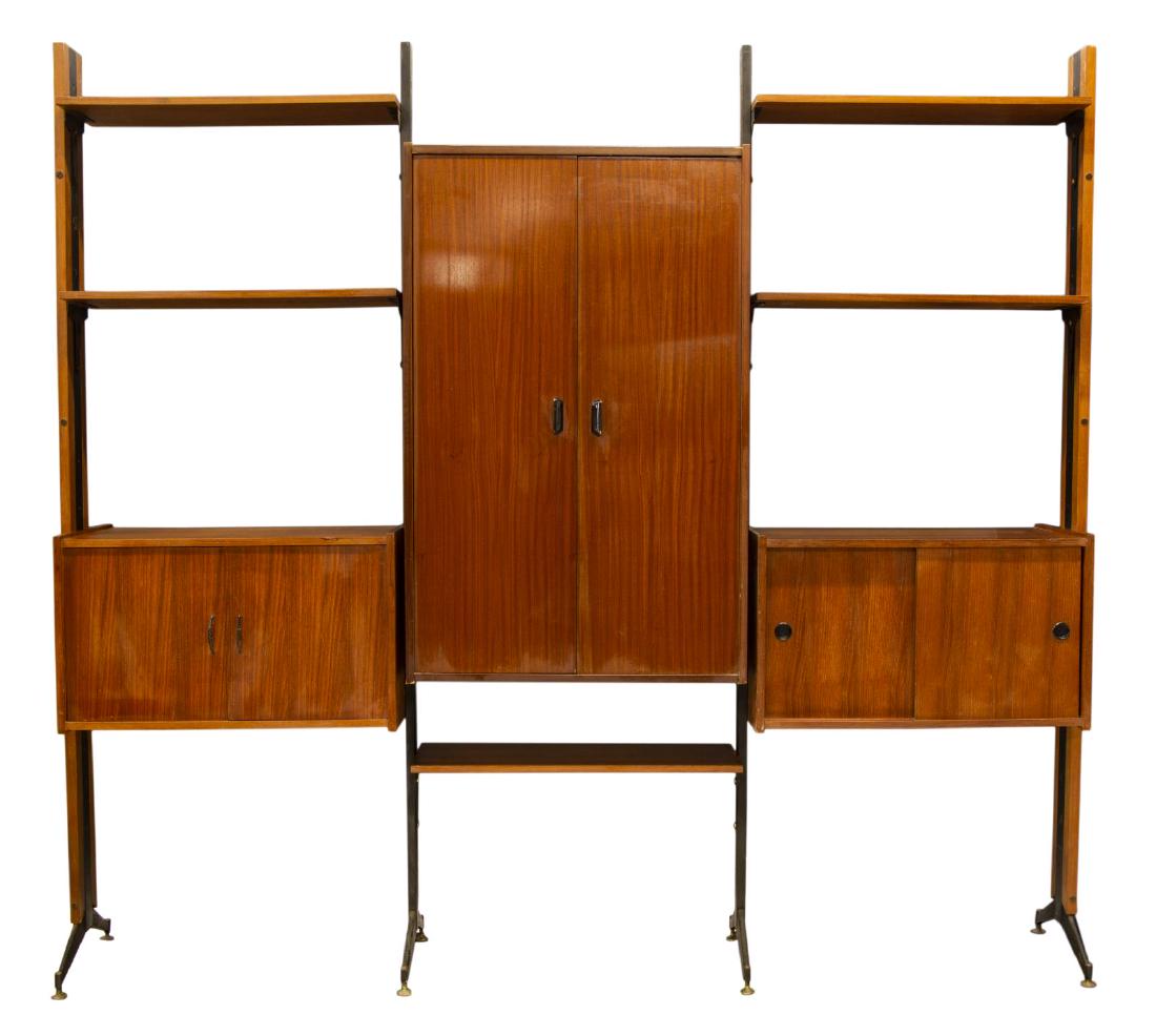 ITALIAN MID-CENTURY MODERN TEAKWOOD WALL UNIT (1 of 2)