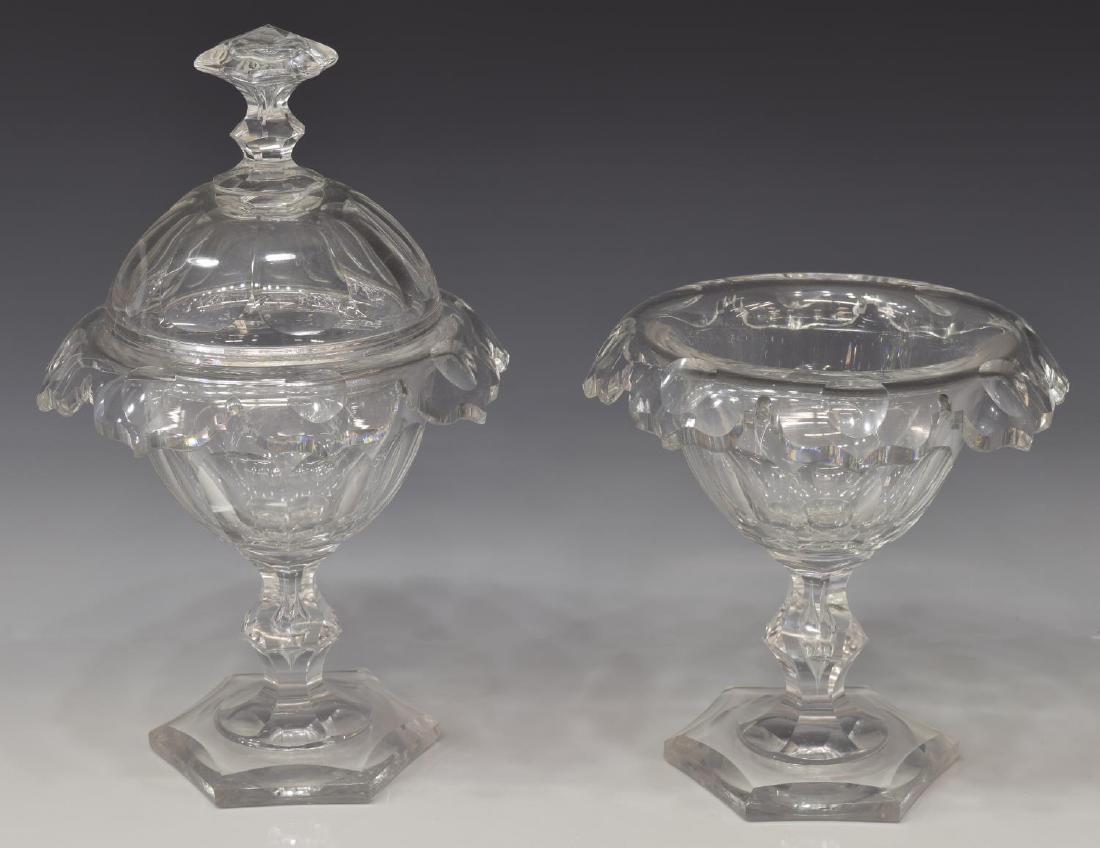 (PAIR) CUT-CRYSTAL SWEETMEAT DISHES (1 of 2)