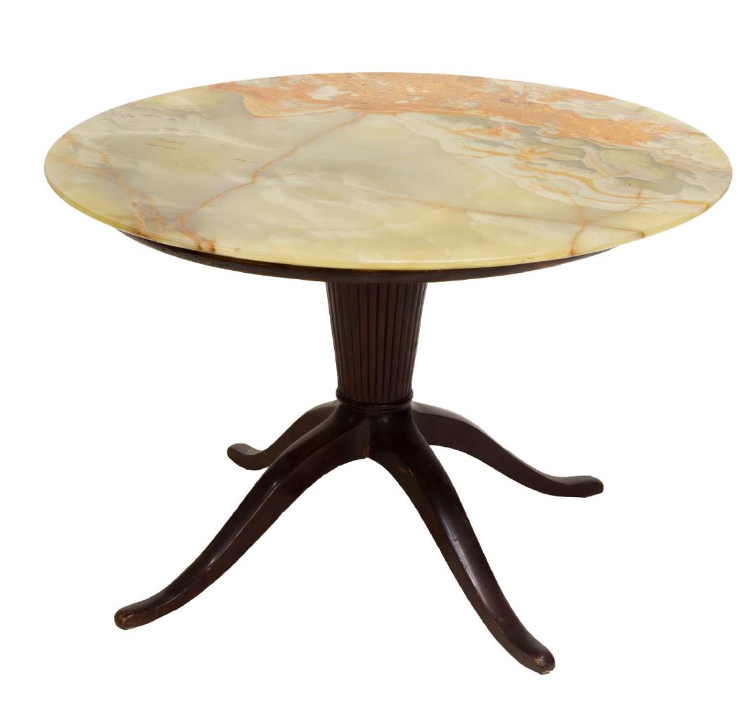 ITALIAN MID-CENTURY ONXY TOP OCCASSIONAL TABLE (1 of 2)