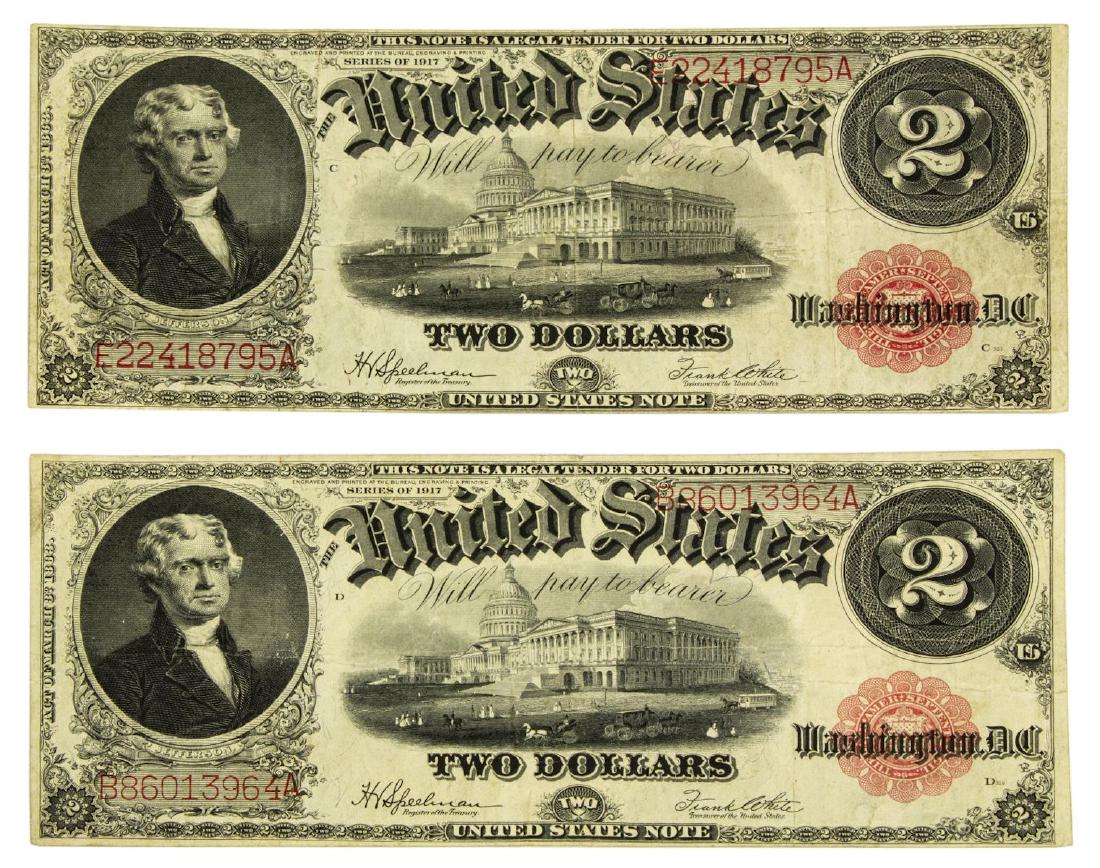 (2) U.S. CURRENCY LARGE $2 NOTES, SERIES OF 1917 (1 of 2)