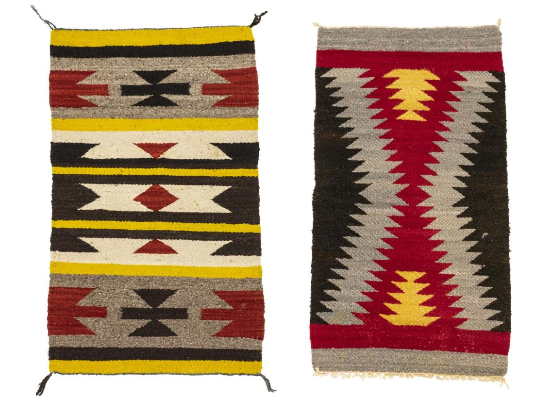 (2) HAND SPUN WOOL RUGS (1 of 3)