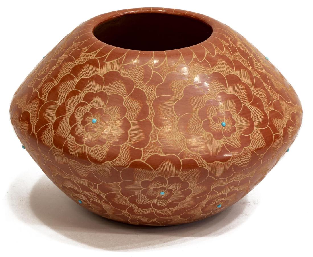 JULIE GUTIERREZ SANTA CLARA RED SGRAFFITO POTTERY (1 of 3)