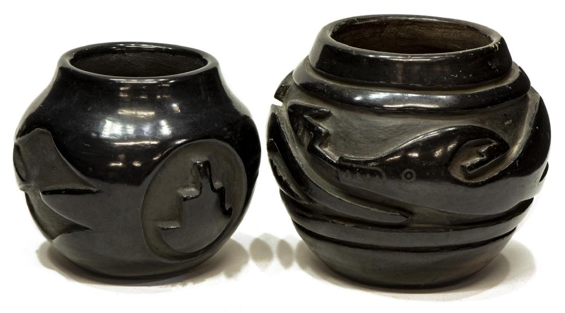 (2) NARANJO SANTA CLARA PUEBLO BLACK POTTERY (1 of 3)