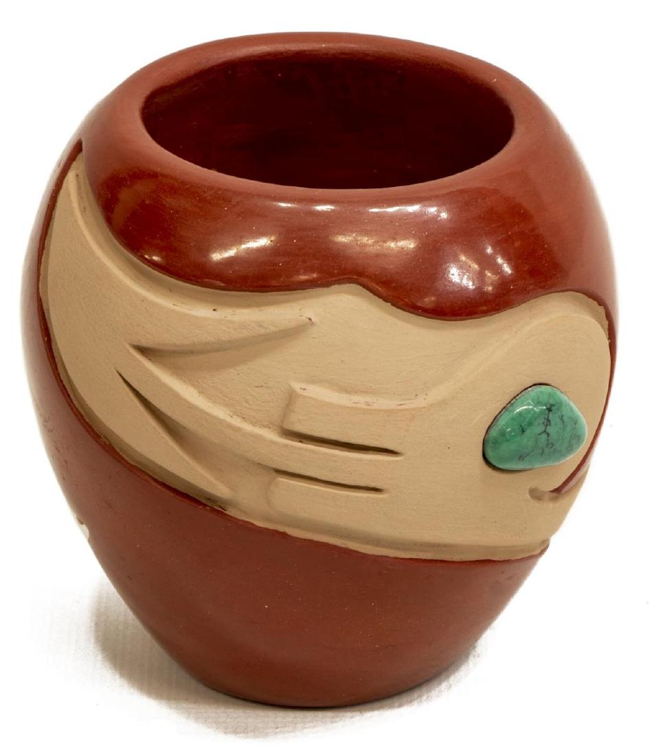 DORA TSE-PE SAN ILDEFONSO PUEBLO REDWARE POTTERY (1 of 3)