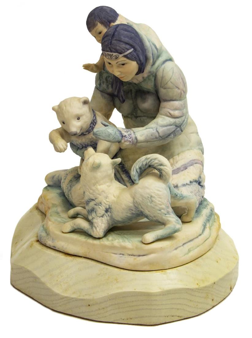 CYBIS PORCELAIN FIGURAL GROUP, 'ESKIMO MOTHER' (1 of 5)