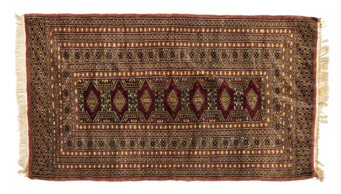 HAND-TIED BOKHARA WOOL RUG, 5'1" X 3'2" (1 of 3)