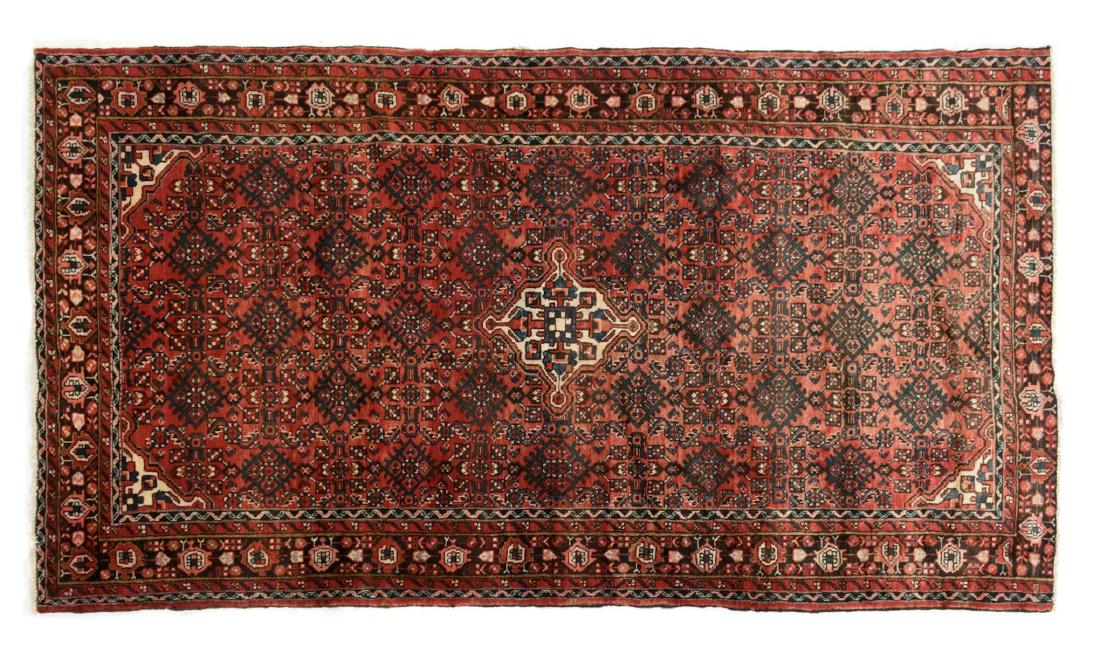HAND-TIED PERSIAN BIJAR WOOL RUG 10'5" X 5'8" (1 of 3)