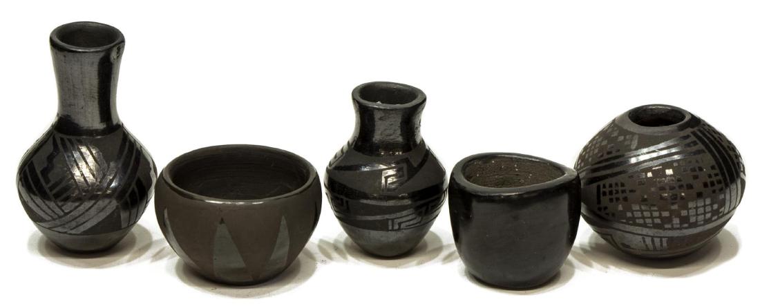 (5)NATIVE AMERICAN POTTERY, SANTA CLARA,MATA ORTIZ (1 of 3)