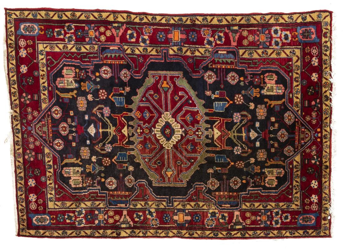MACHINE-MADE PERSIAN STYLE RUG, APPROX 6'8" X 4'8" (1 of 3)