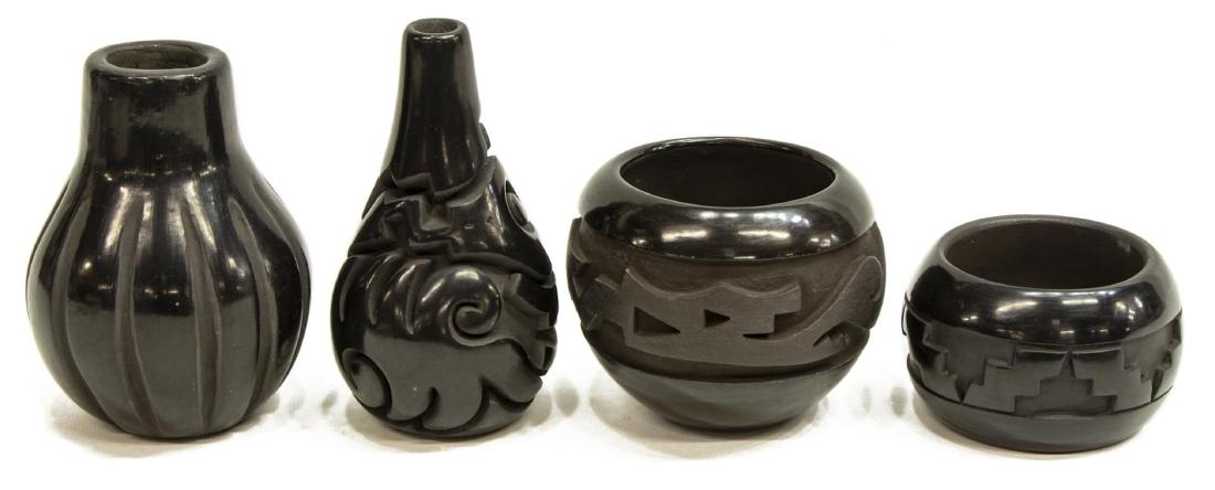(4) SANTA CLARA PUEBLO INCISED BLACK POTTERY (1 of 3)