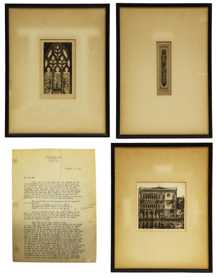 JOHN TAYLOR ARMS COLLECTION, ETCHINGS LETTER CARDS (1 of 7)