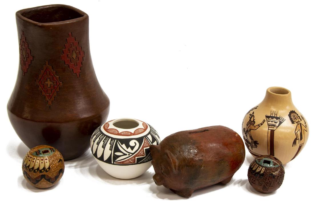 (6) COLLECTION OF NATIVE AMERICAN POTTERY (1 of 3)