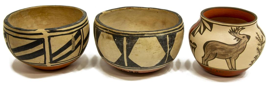 (3) IRENE HERRERA ZIA PUEBLO POLYCHROME POTTERY (1 of 3)