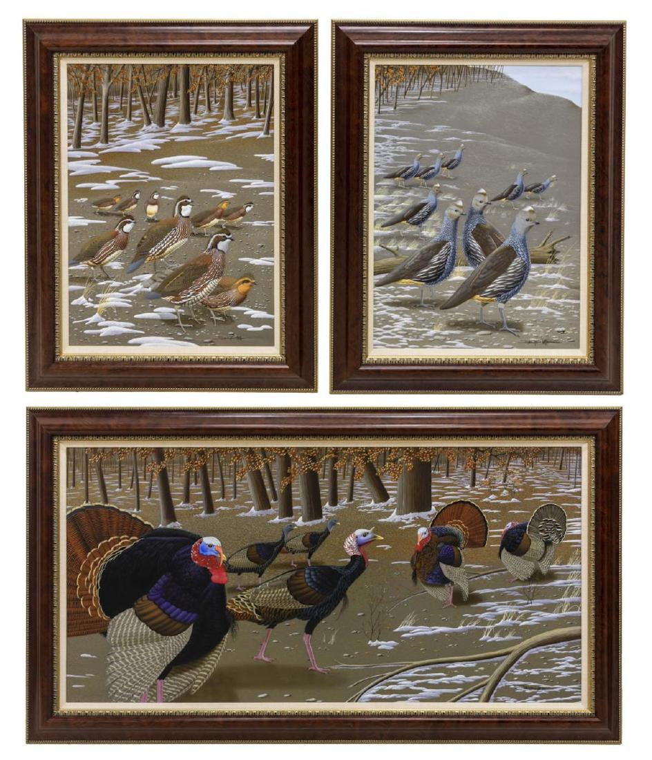D. NICHOLSON MILLER, TURKEY & QUAIL TRIPTYCH, 96"W (1 of 8)