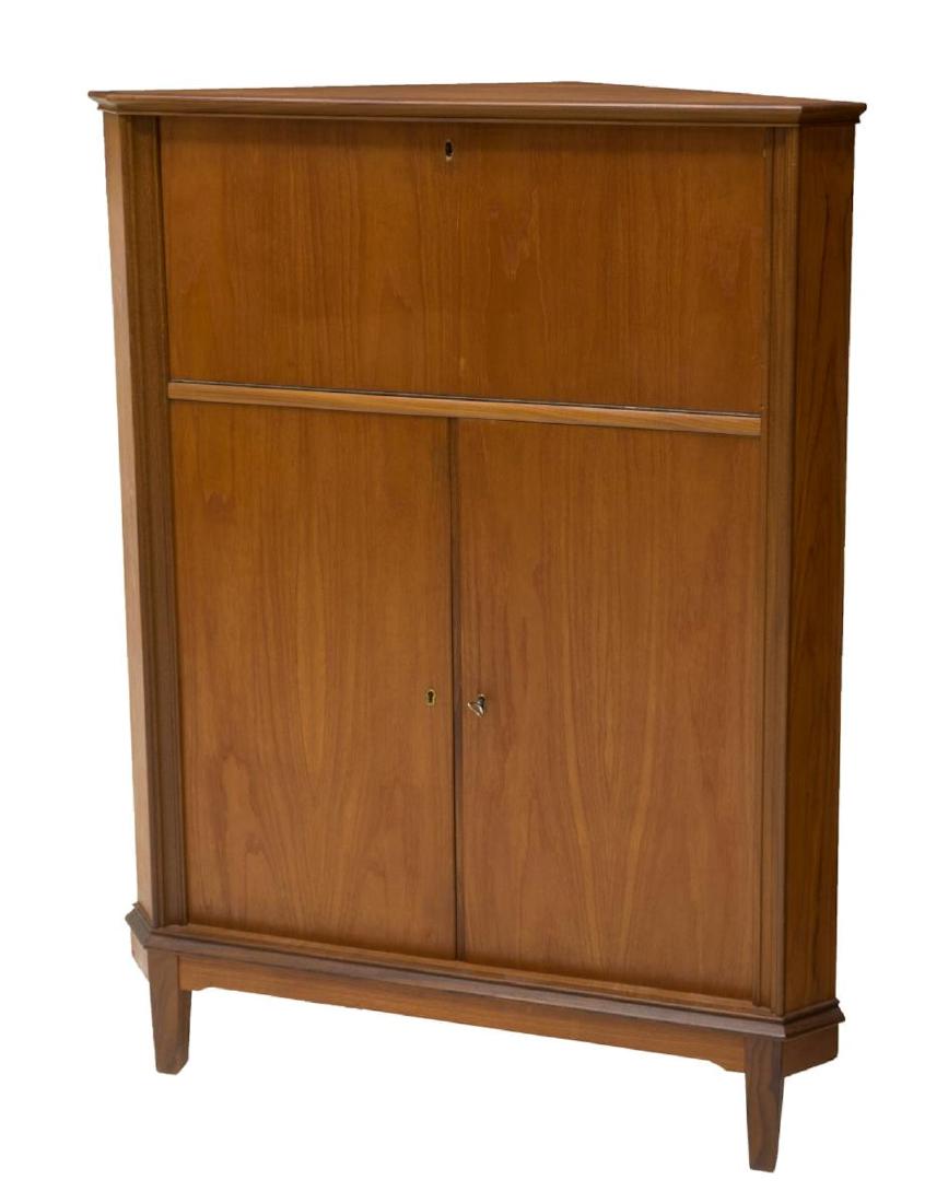 DANISH MID-CENTURY MODERN TEAK CORNER CABINET (1 of 3)