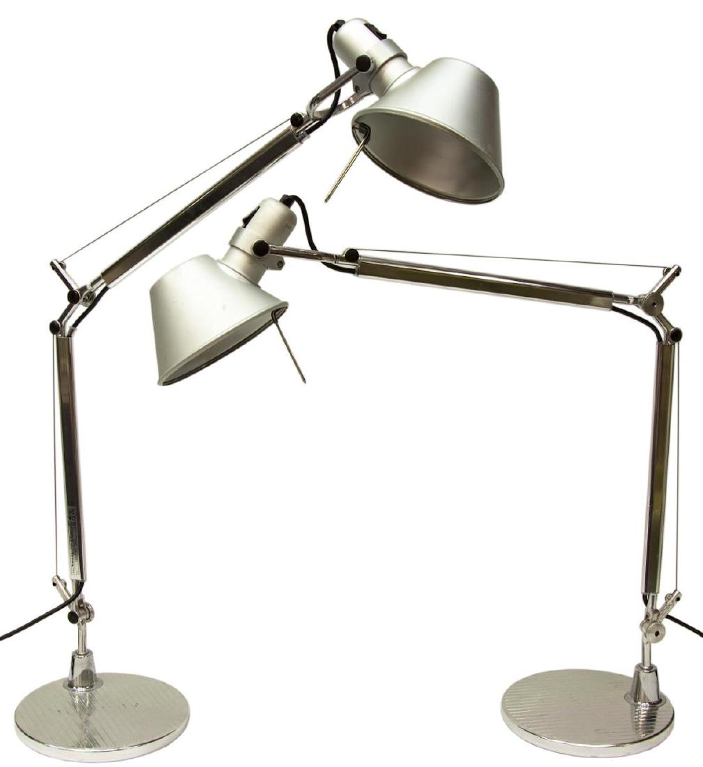 (2) ARTEMIDE 'TOLOMEO MINI' ALUMINUM TABLE LAMPS (1 of 3)