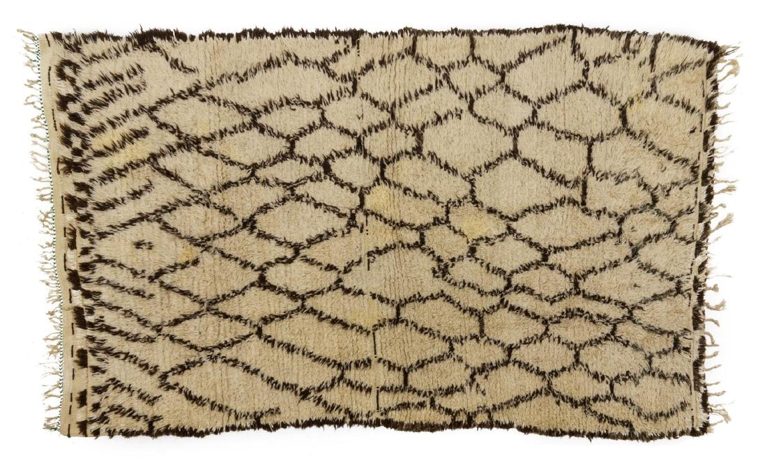 HAND-TIED MOROCCAN BENI OURAIN RUG 9'5" X 5'7" (1 of 3)