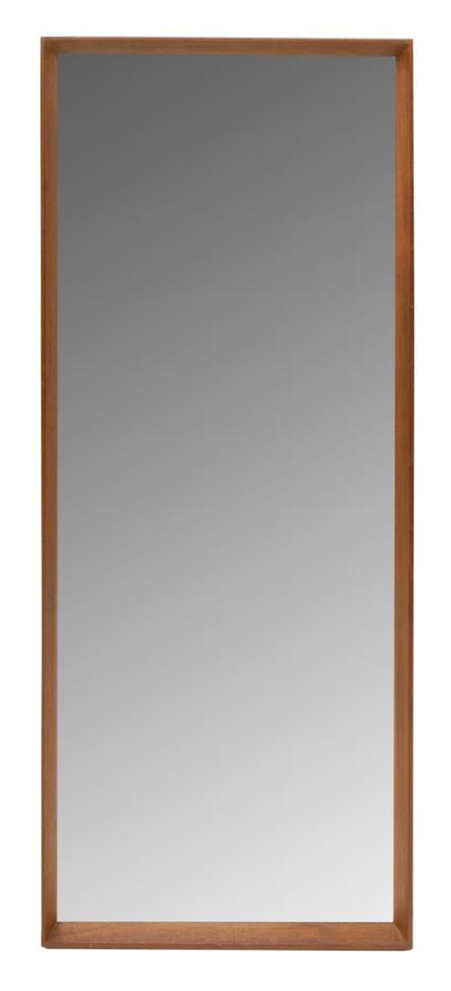 DANISH MID-CENTURY MODERN TEAK FRAMED WALL MIRROR (1 of 3)