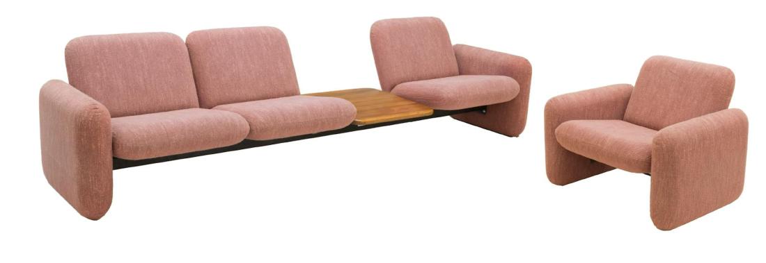 2)WILKES HERMAN MILLER CHICLET SOFA W/TABLE, CHAIR (1 of 5)