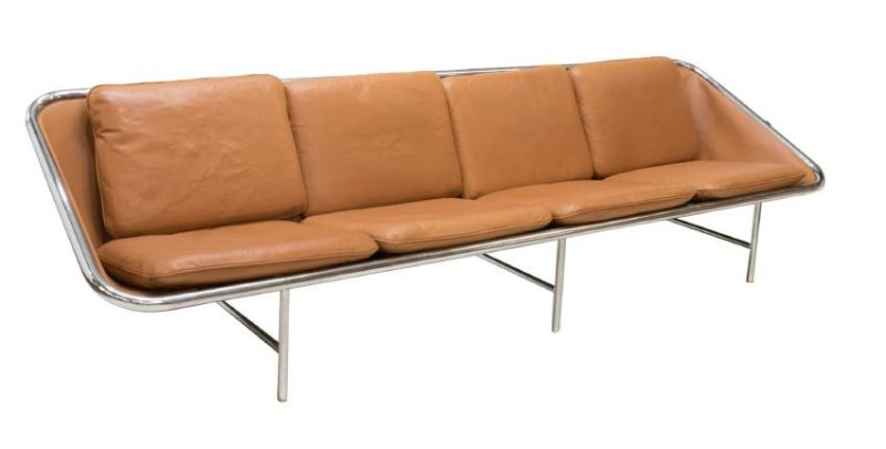 SCARCE GEORGE NELSON (D.1986) FOUR-SEAT SLING SOFA (1 of 4)