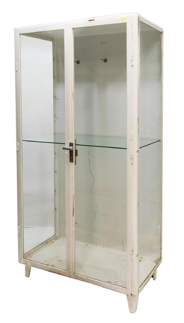 DANISH ENAMELED METAL MEDICAL CUPBOARD (1 of 2)