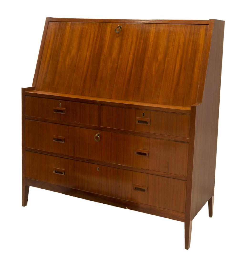 ITALIAN MID-CENTURY MODERN TEAK SECRETARY DESK (1 of 2)
