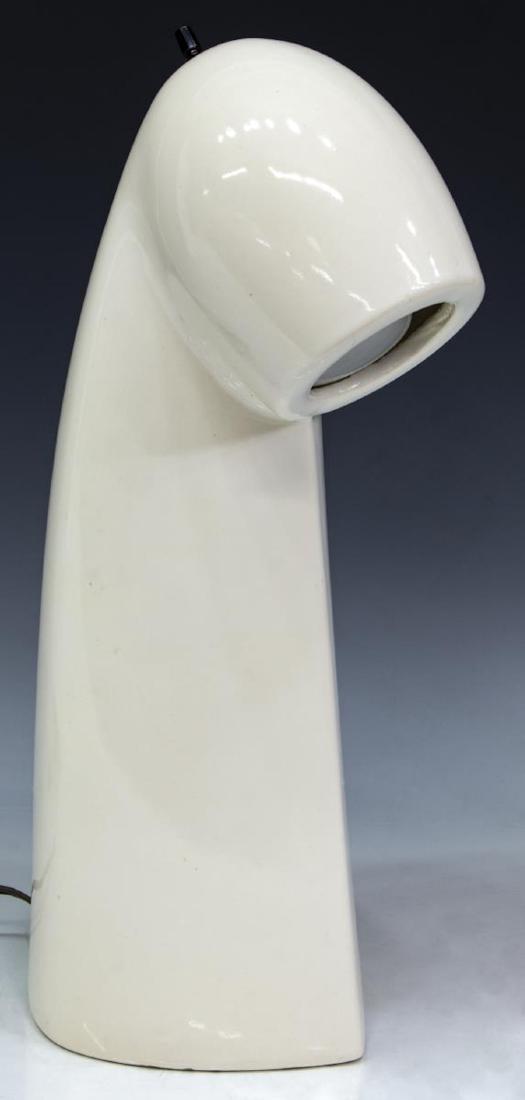 SPACE AGE WHITE CERAMIC PERISCOPE TABLE LAMP (1 of 3)