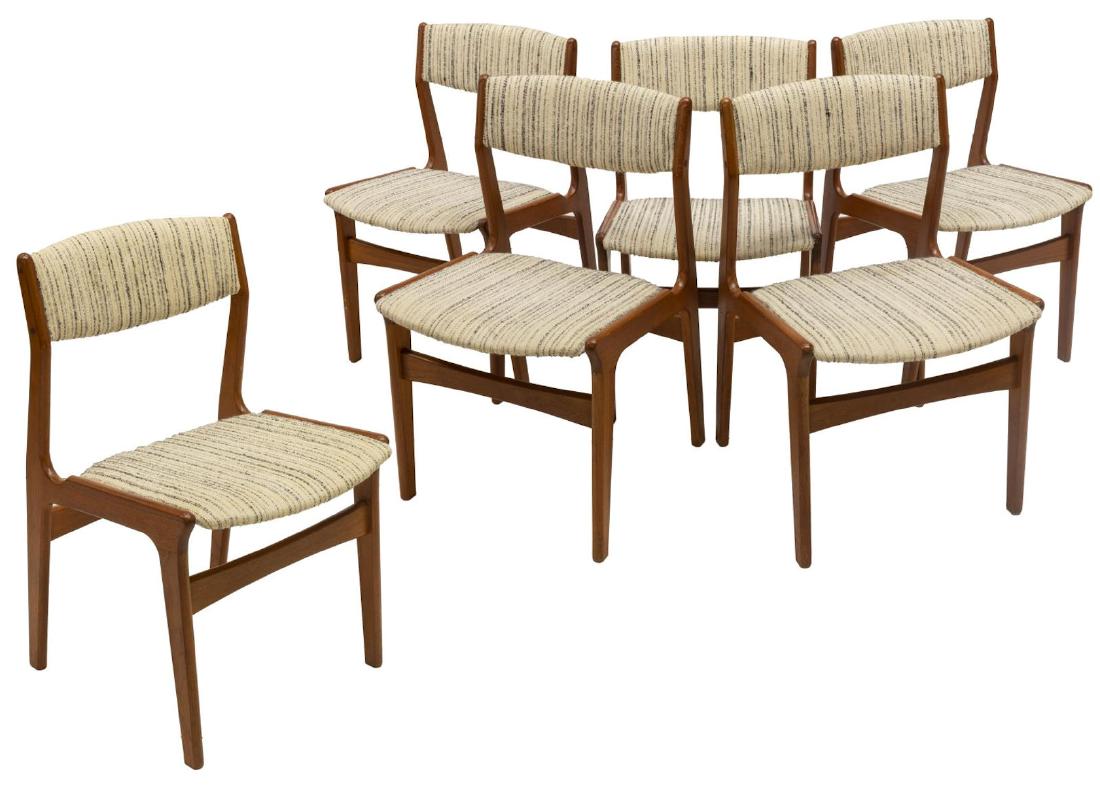 (6) DANISH MID-CENTURY MODERN TEAK SIDE CHAIRS (1 of 3)