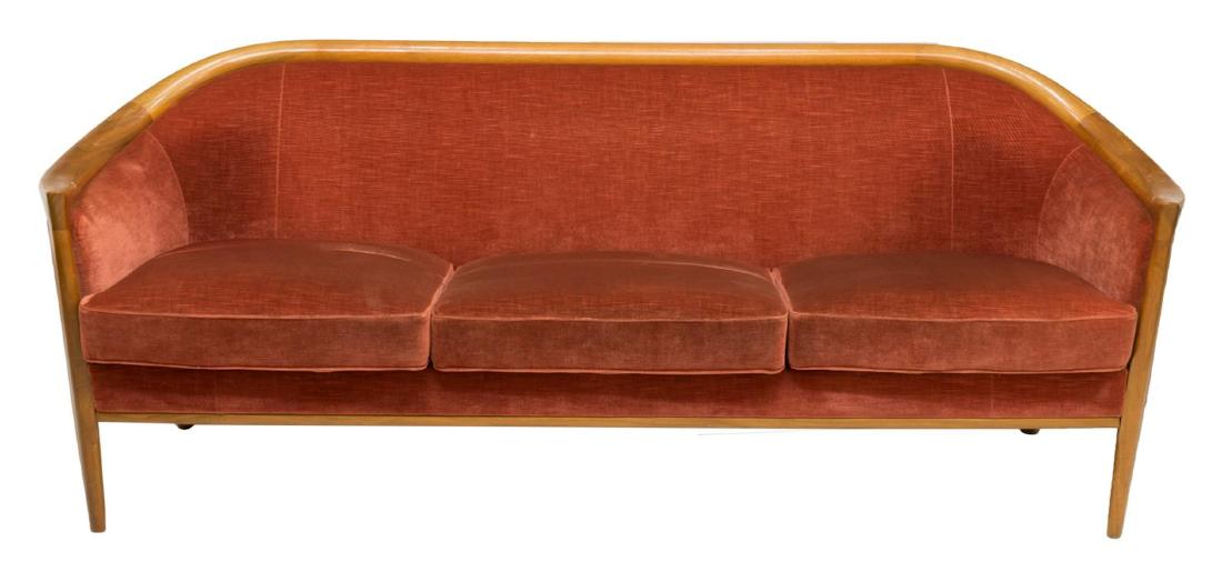 DANISH MODERN UPHOLSTERED TEAK SOFA (1 of 3)