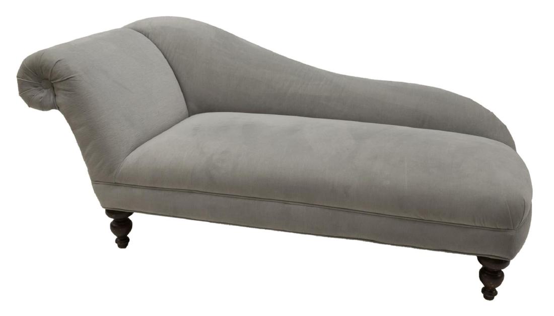 CONTEMPORARY UPHOLSTERED CHAISE LOUNGE (1 of 3)