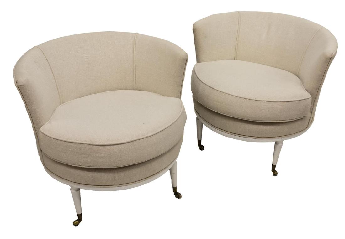 (PAIR) MID-CENTURY MODERN LOW-BACK CHAIRS (1 of 2)
