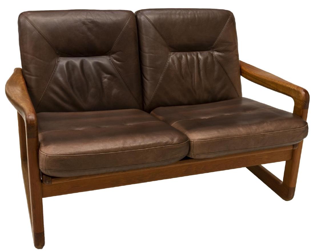 DANISH MID-CENTURY MODERN TEAK LOVESEAT SOFA (1 of 3)