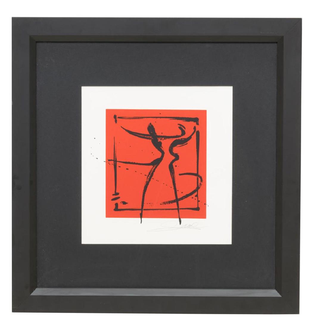 ALFRED GOCKEL, FRAMED ABSTRACT PRINT, DANCERS (1 of 3)
