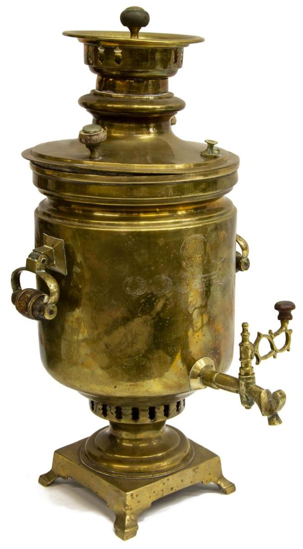 RUSSIAN IMPERIAL ERA TEN SEAL SAMOVAR, PRE 1910 (1 of 5)