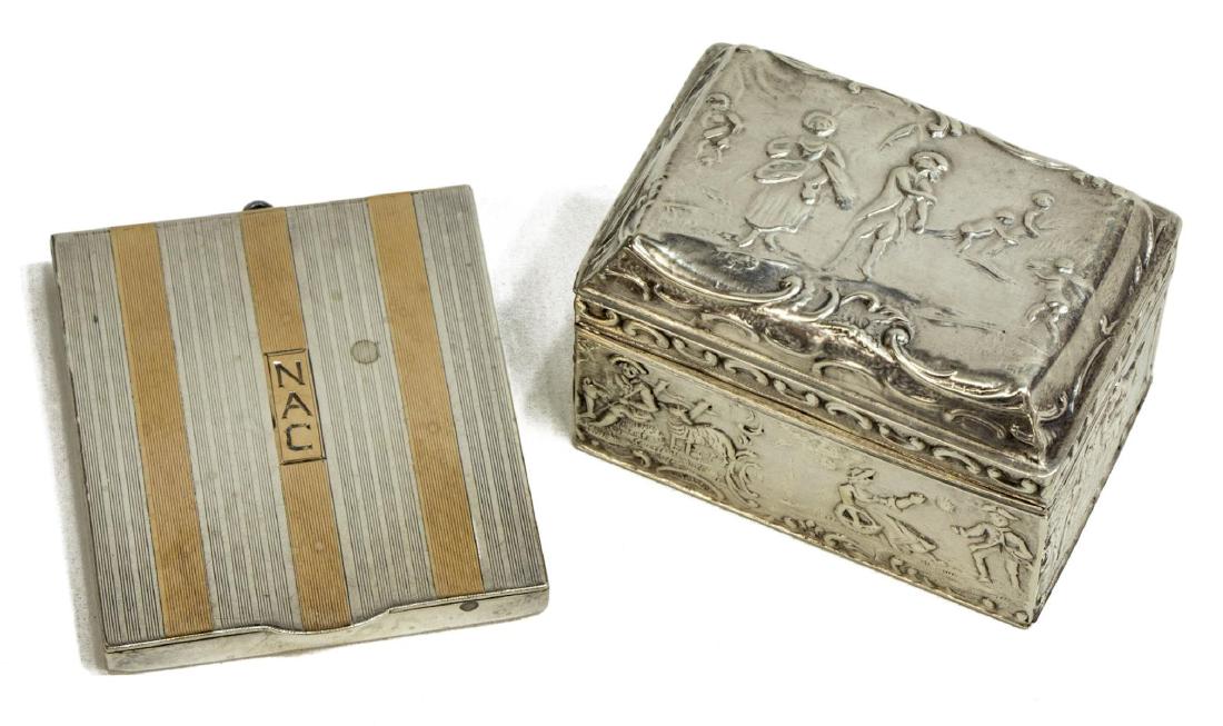 (2) DUTCH SILVER BOX & STERLING CIGARETTE CASE (1 of 4)