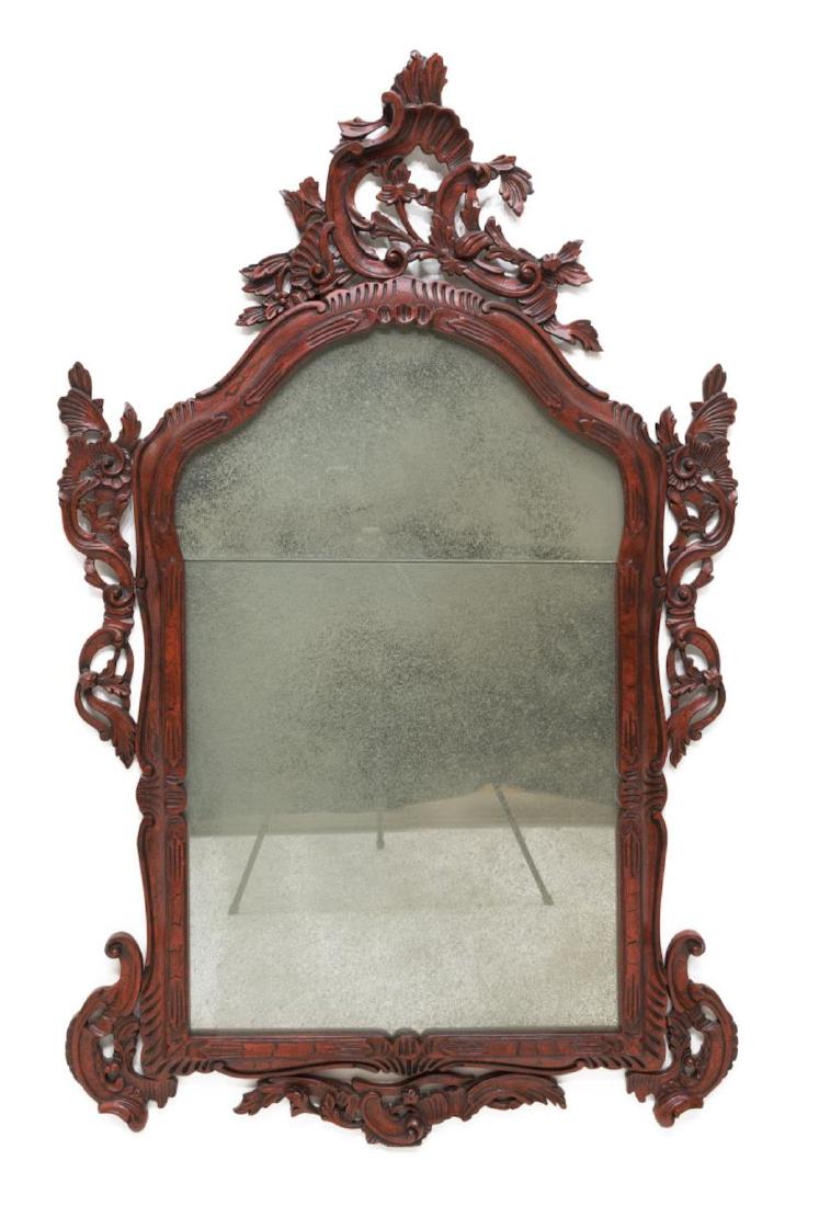 LARGE LOUIS XV STYLE WALL MIRROR (1 of 3)