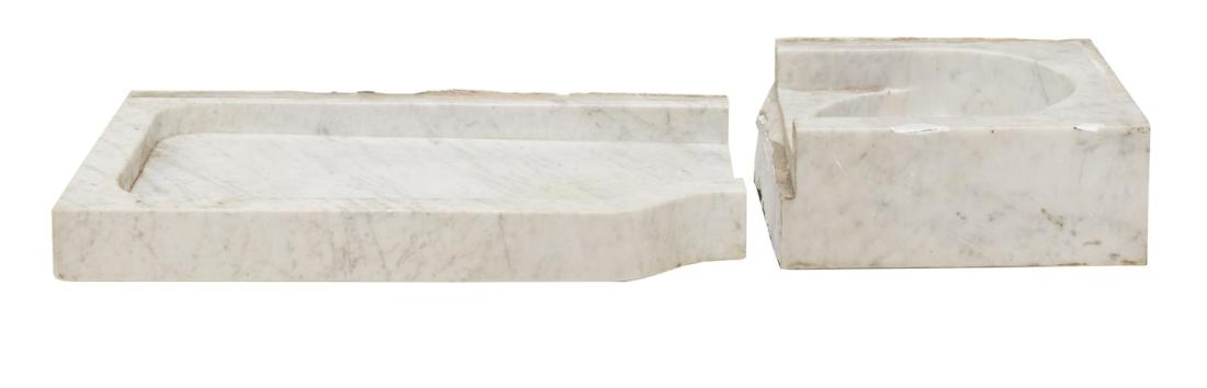 ANTIQUE MARBLE GARDEN SINK BASIN FROM A MONASTERY (1 of 1)
