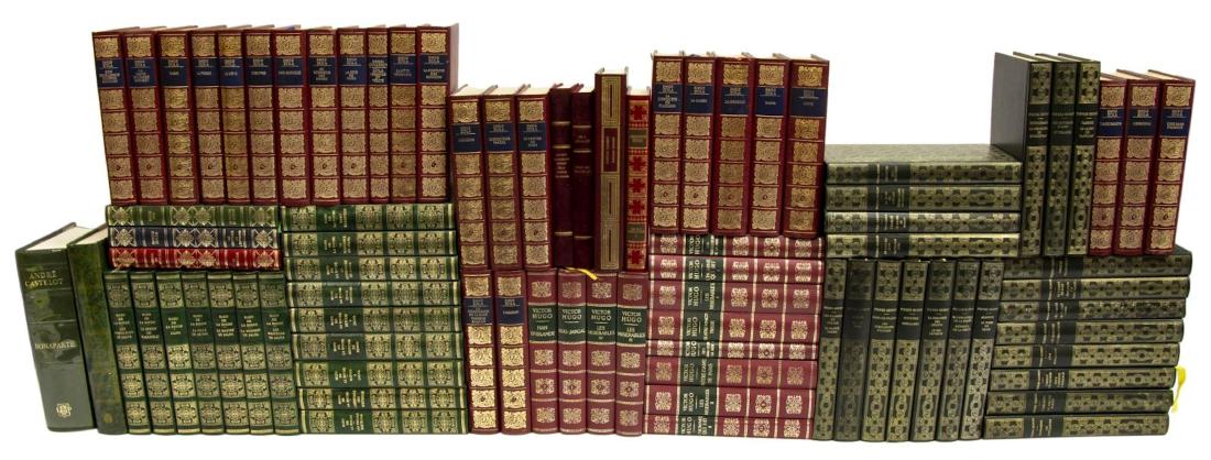 (84) FRENCH LEATHER BOUND LIBRARY SHELF BOOKS (1 of 4)