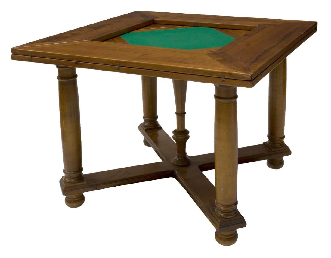 CONTINENTAL WALNUT FOLD OUT GAMES TABLE (1 of 2)
