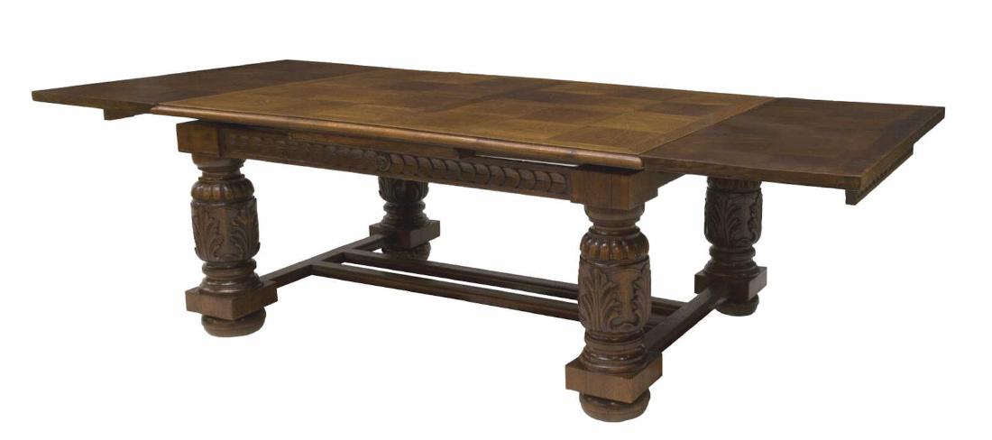 FRENCH OAK HEAVILY CARVED DINING TABLE (1 of 5)