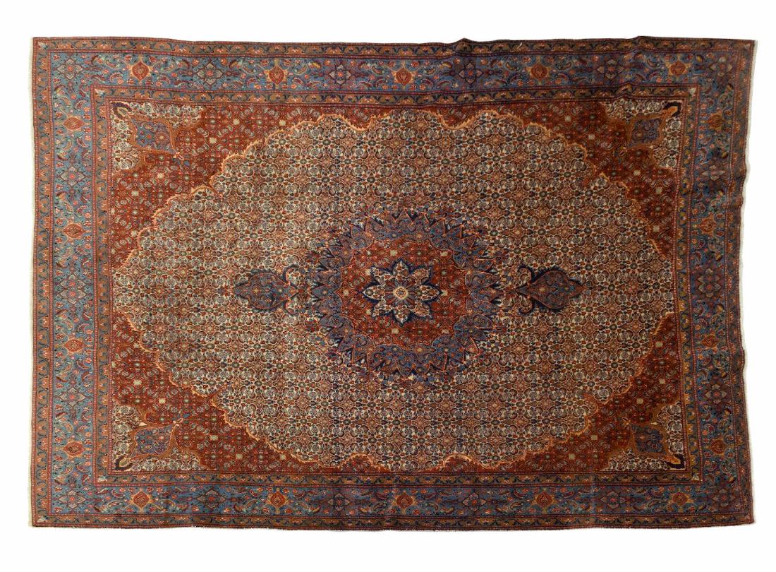 HAND-TIED PERSIAN MOOD WOOL RUG 12'6" X 8'3" (1 of 3)