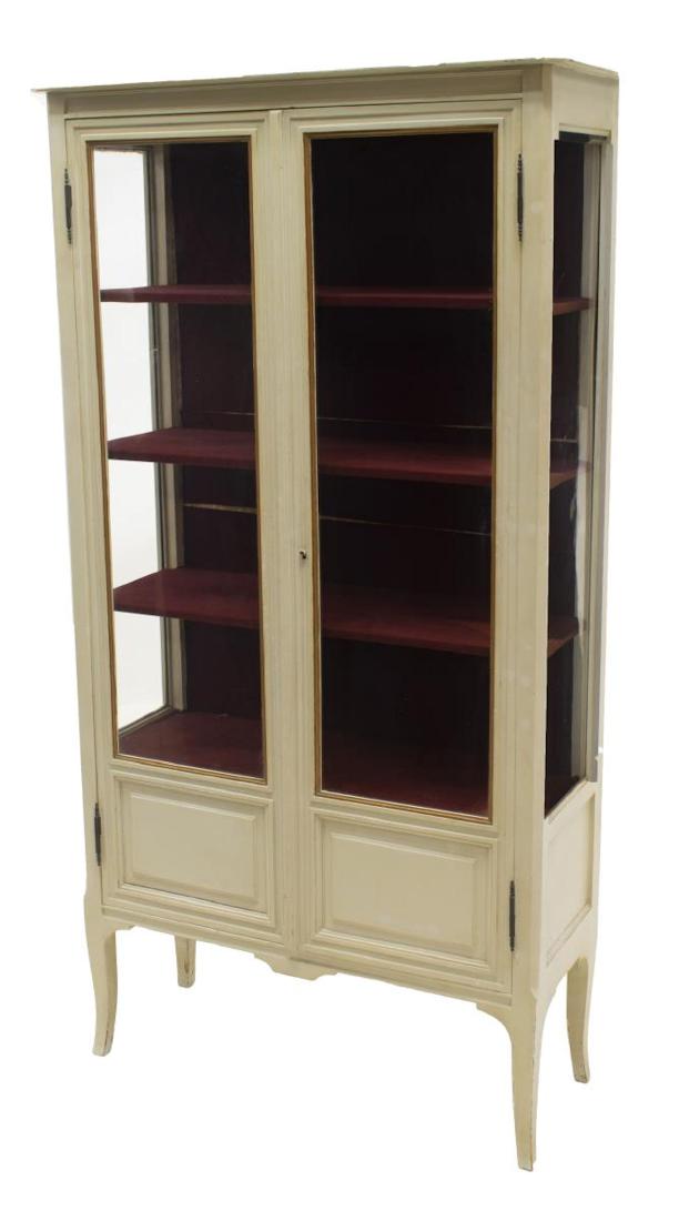 FRENCH LOUIS XVI STYLE PAINTED VITRINE (1 of 2)