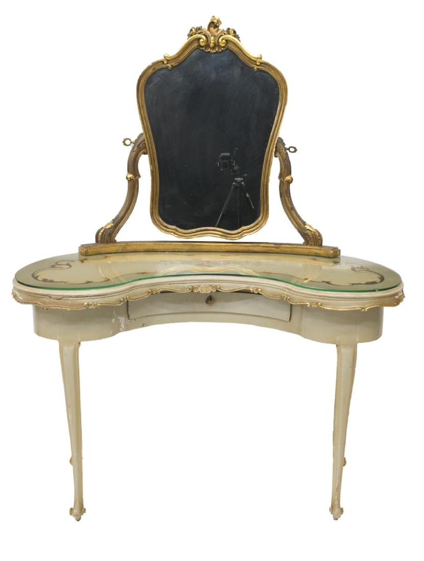 LOUIS XV STYLE PARCEL GILT & PAINTED MIRROR VANITY (1 of 3)