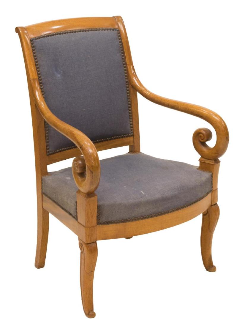 FRENCH CHARLES X UPHOLSTERED ARMCHAIR (1 of 3)
