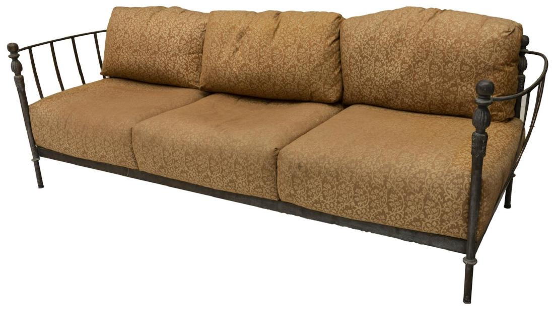 OUTDOOR PATIO STEEL FRAMED THREE-SEAT SOFA (1 of 3)